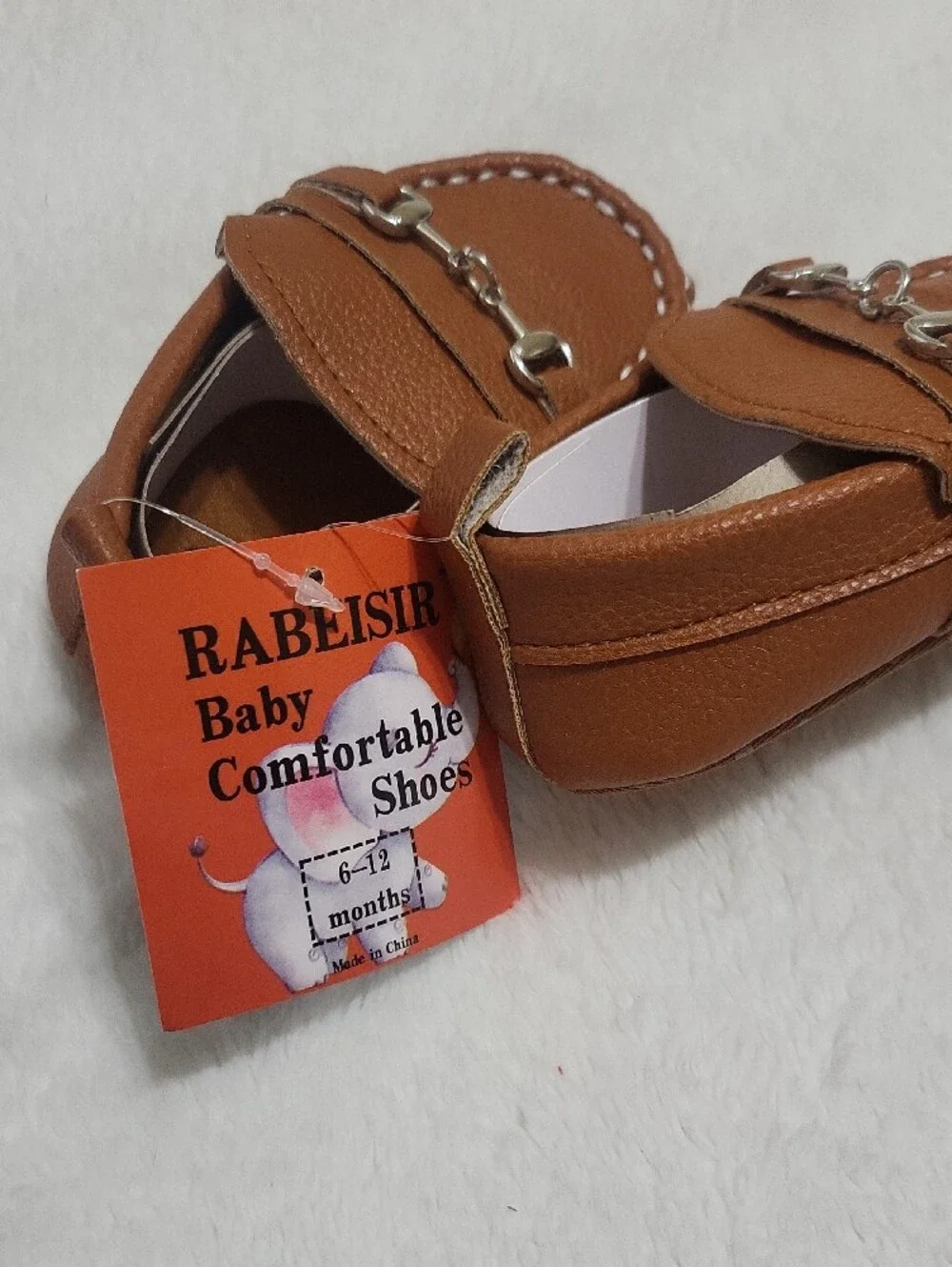 Toddler Brown Slip-On Dress Loafers with Metal Bit